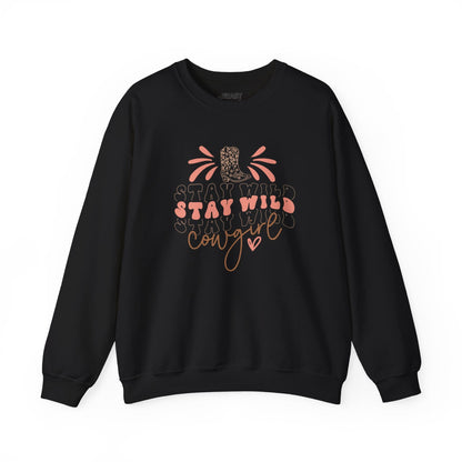 stay wild stay wild cowgirl sweatshirt black sweatshirt uk cowgirl gift idea