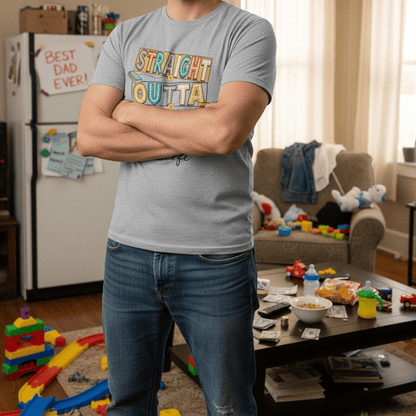 Straight Outta Money Dadlife T-Shirt gift_idea unique_gift personalised_gift