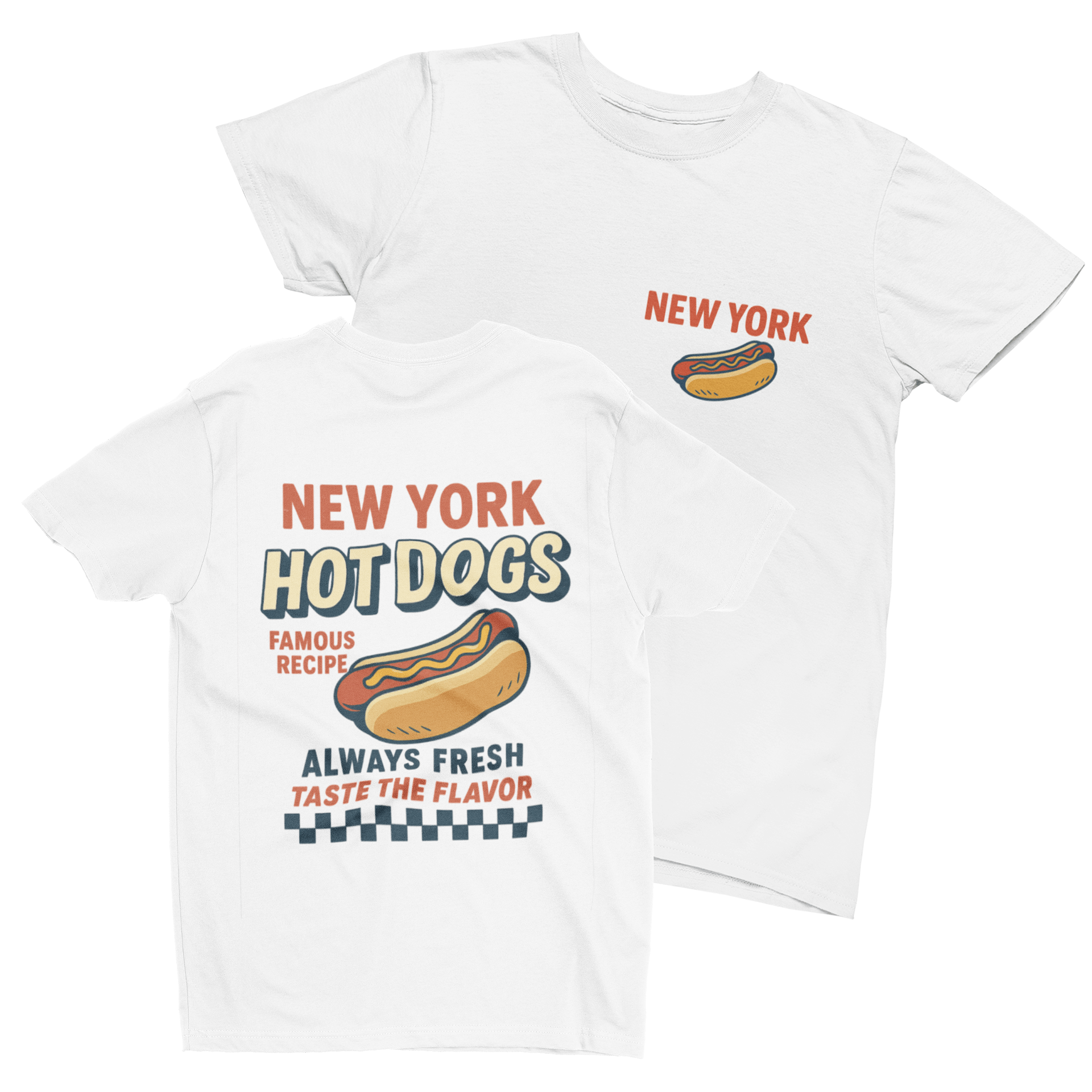 My Store Streetwear Clothing S (Adult) / T-Shirt New York Hot Dogs T-Shirt – Classic NYC Street Food Tee