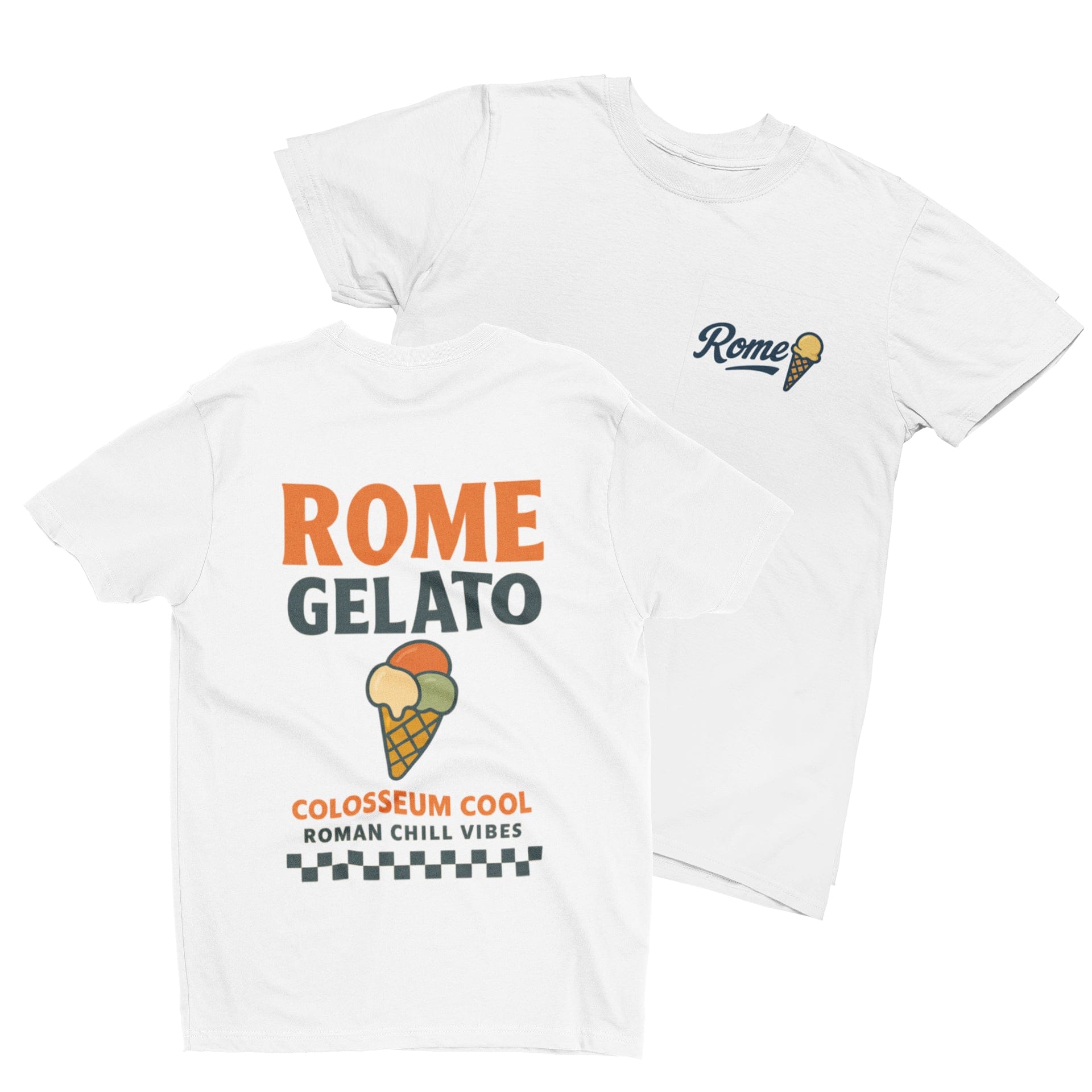 My Store Streetwear Clothing S (Adult) / T-Shirt Rome Gelato T-Shirt – Retro Ice Cream Streetwear