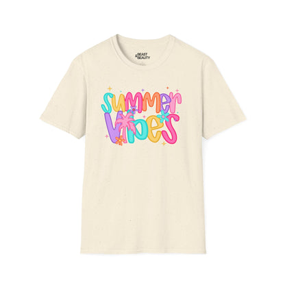 summer vibes t-shirt natural t-shirt uk gift gift idea