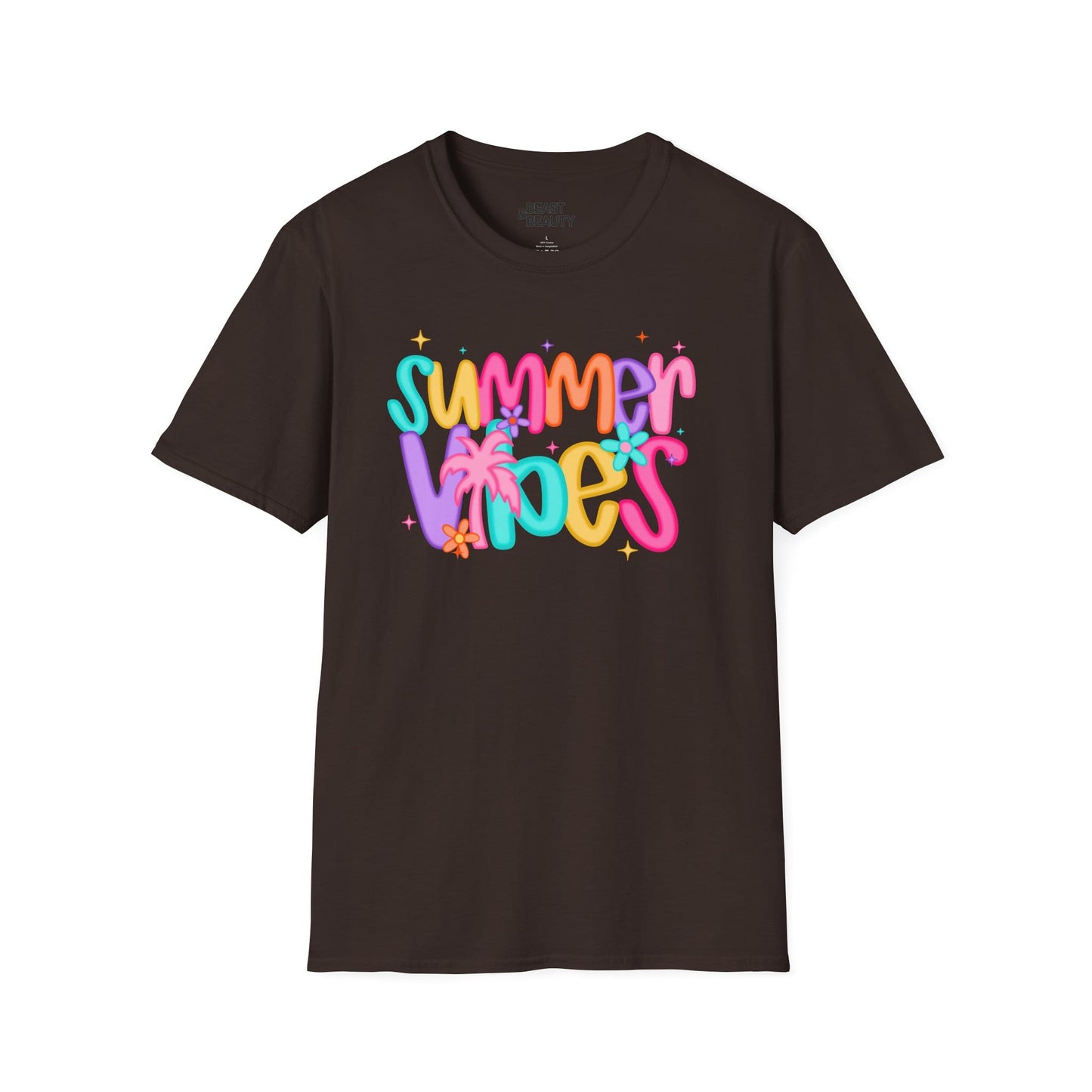 summer vibes t-shirt dark chocolate t-shirt uk gift gift idea