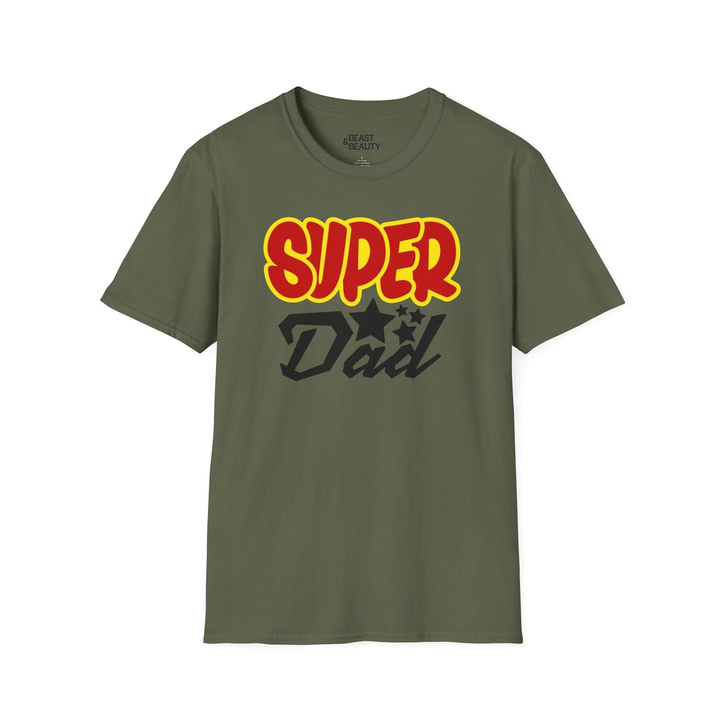 super dad t-shirt military green t-shirt uk Father's Day gift idea