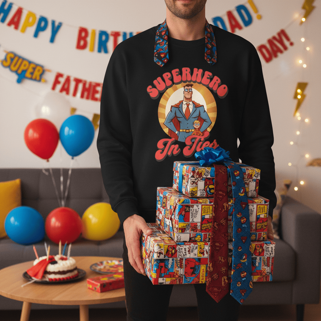 Superhero In Ties Sweatshirt gift_idea unique_gift personalised_gift