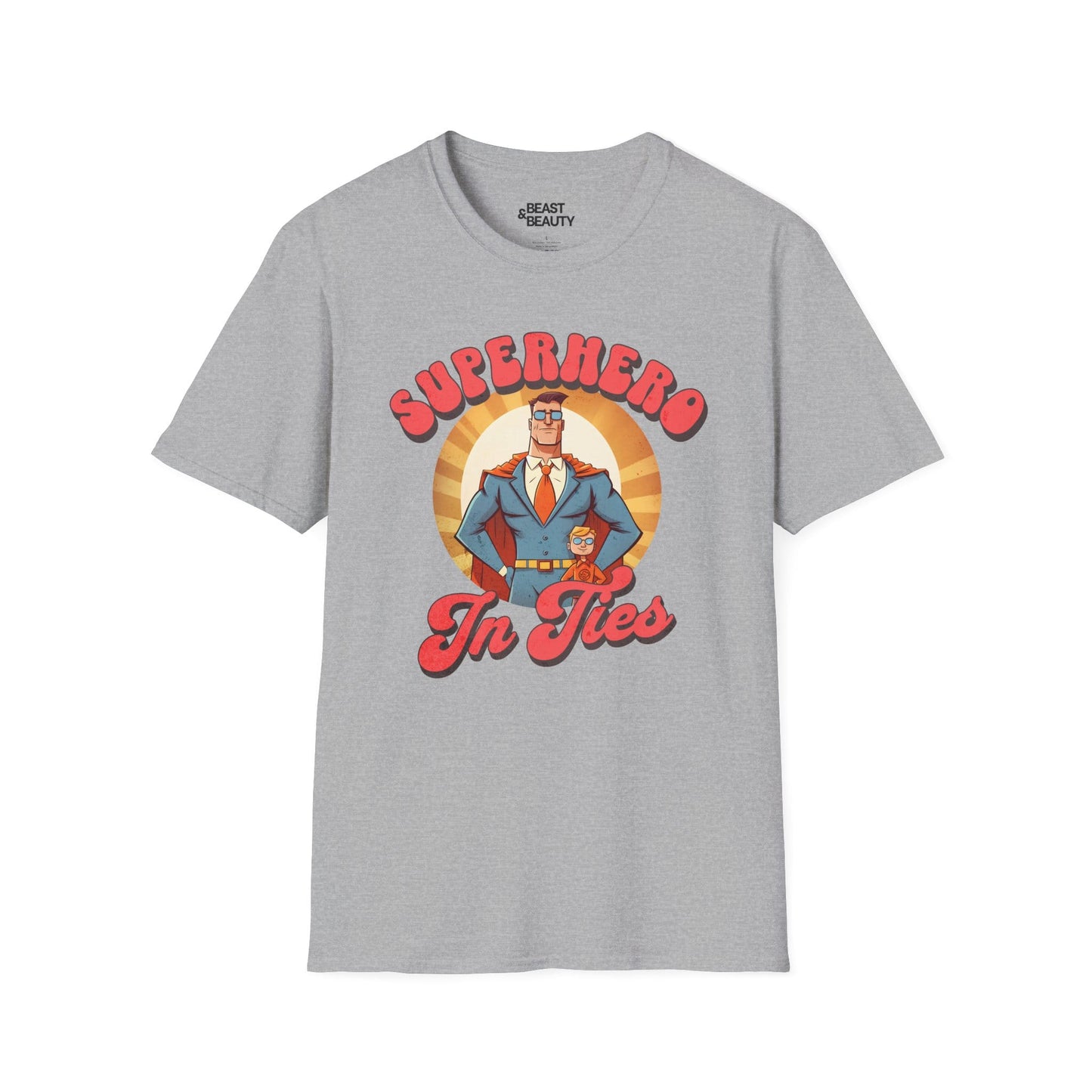 superhero in ties t-shirt sport grey t-shirt uk Father's Day gift idea