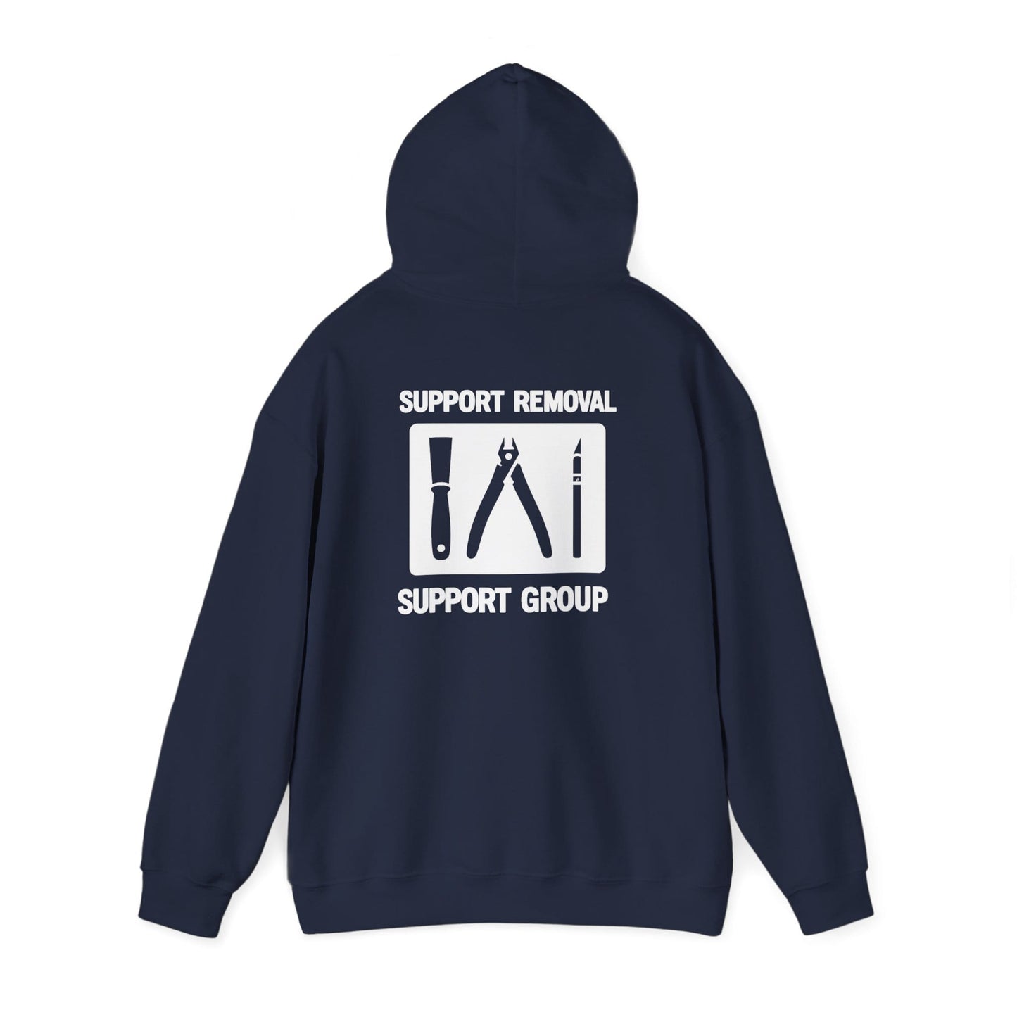 Support Removal Support Group - Funny 3D Printing Hoodie S / Navy gift_idea unique_gift personalised_gift