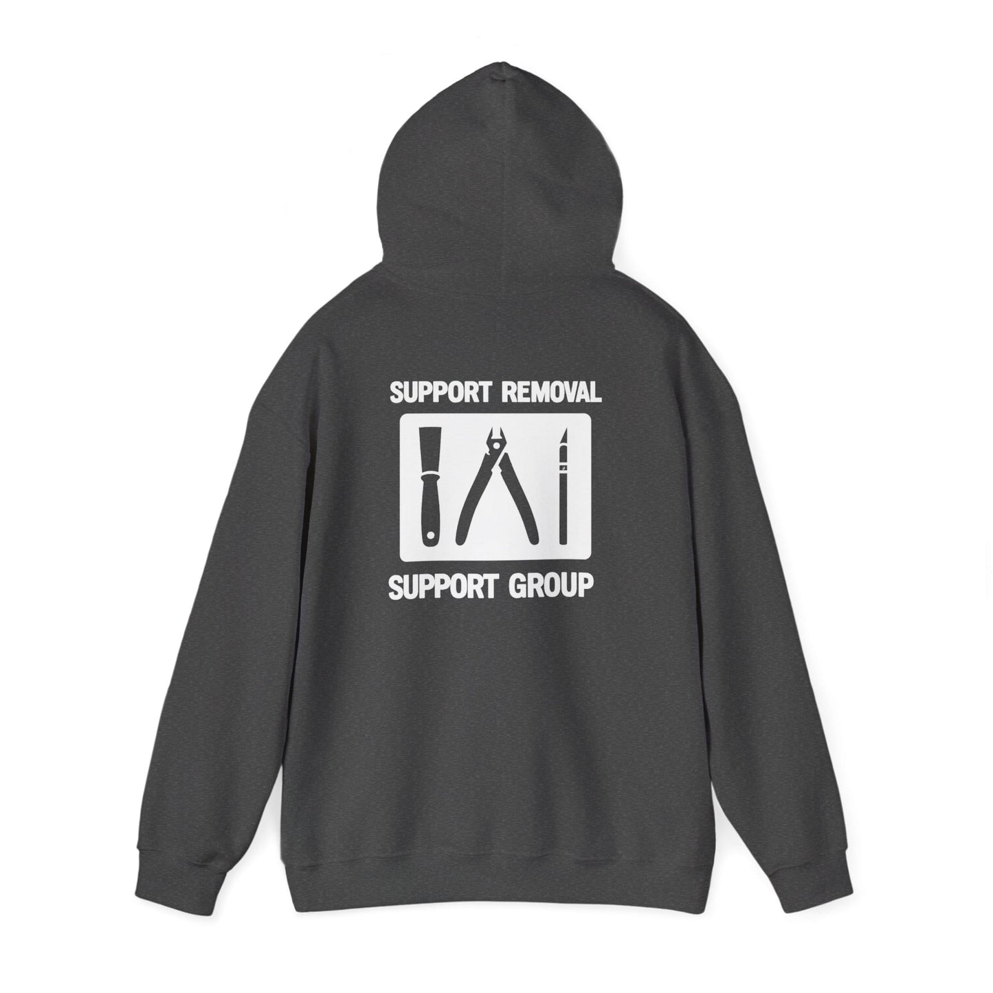 Support Removal Support Group - Funny 3D Printing Hoodie S / Dark Heather gift_idea unique_gift personalised_gift