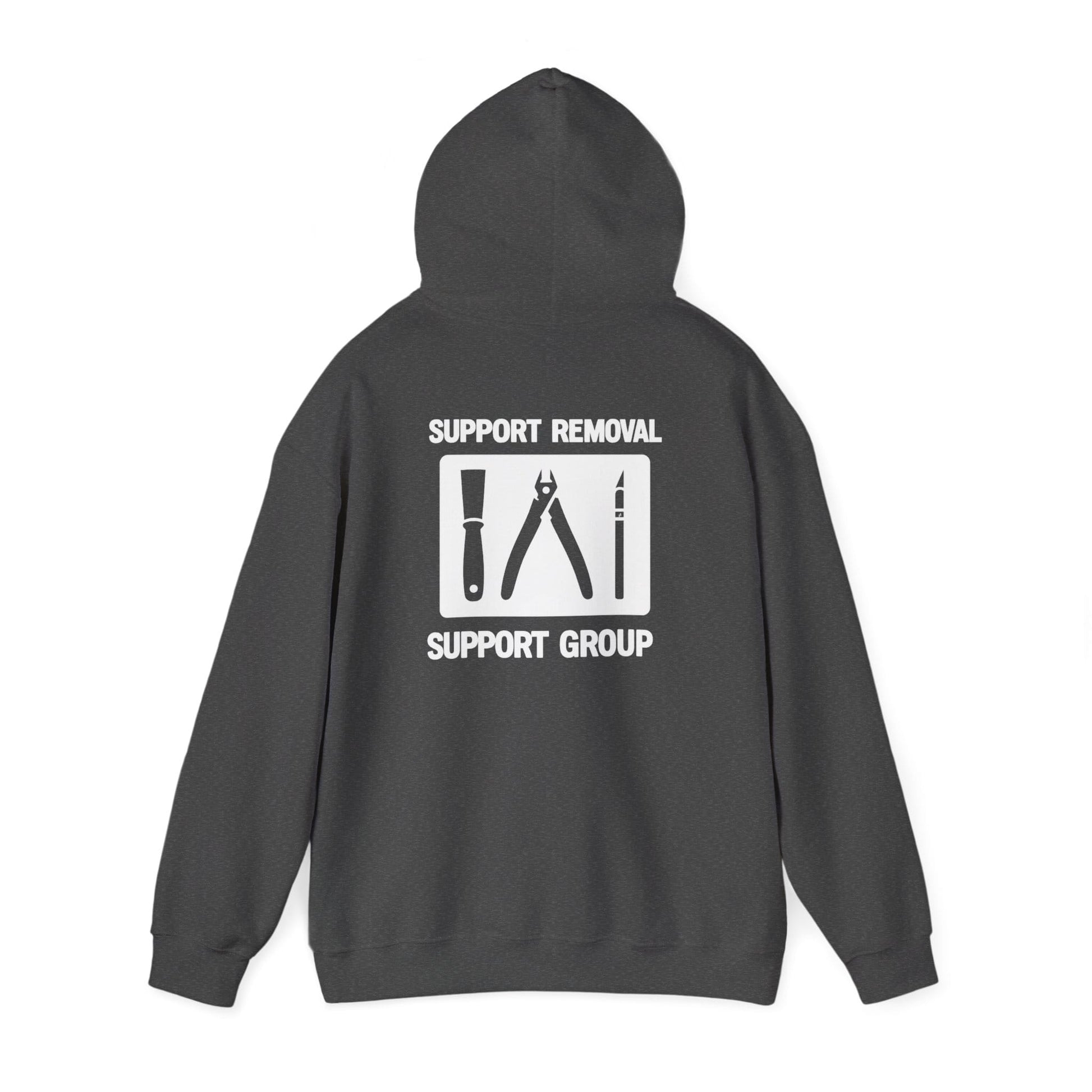 Support Removal Support Group - Funny 3D Printing Hoodie S / Dark Heather gift_idea unique_gift personalised_gift