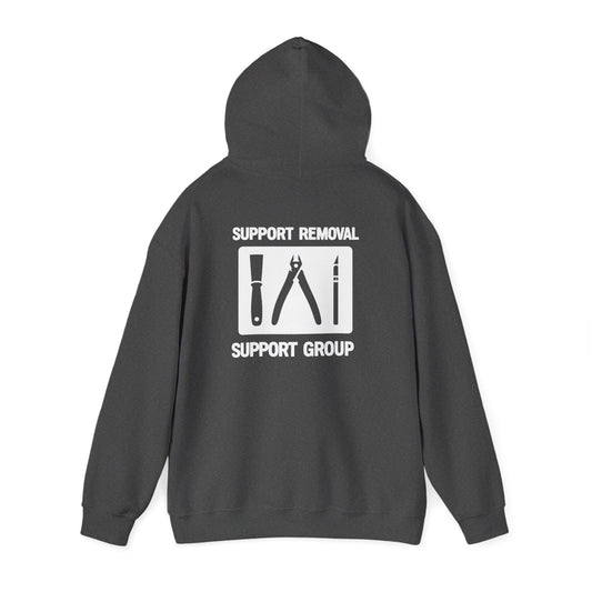 Support Removal Support Group - Funny 3D Printing Hoodie S / Dark Heather gift_idea unique_gift personalised_gift