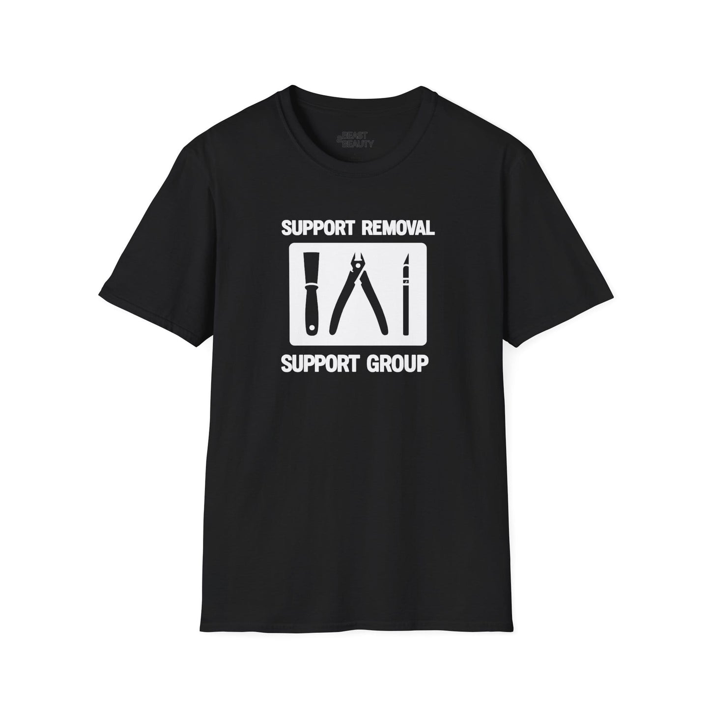 Support Removal Support Group - Funny 3D Printing T-Shirt Black / S gift_idea unique_gift personalised_gift