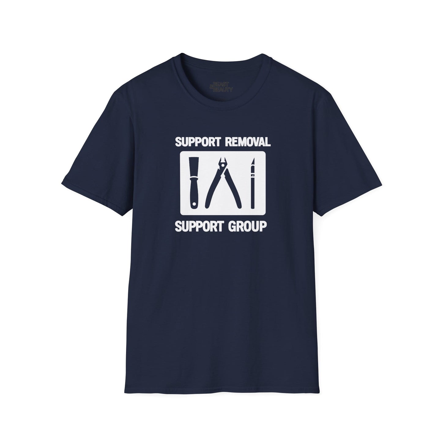 Support Removal Support Group - Funny 3D Printing T-Shirt Navy / S gift_idea unique_gift personalised_gift