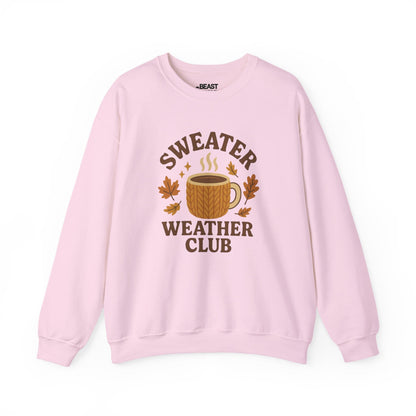 sweater weather club sweatshirt light pink sweatshirt uk gift gift idea