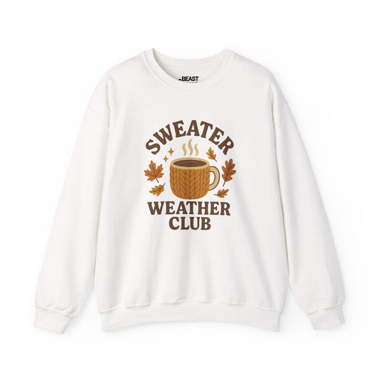 sweater weather club sweatshirt white sweatshirt uk gift gift idea