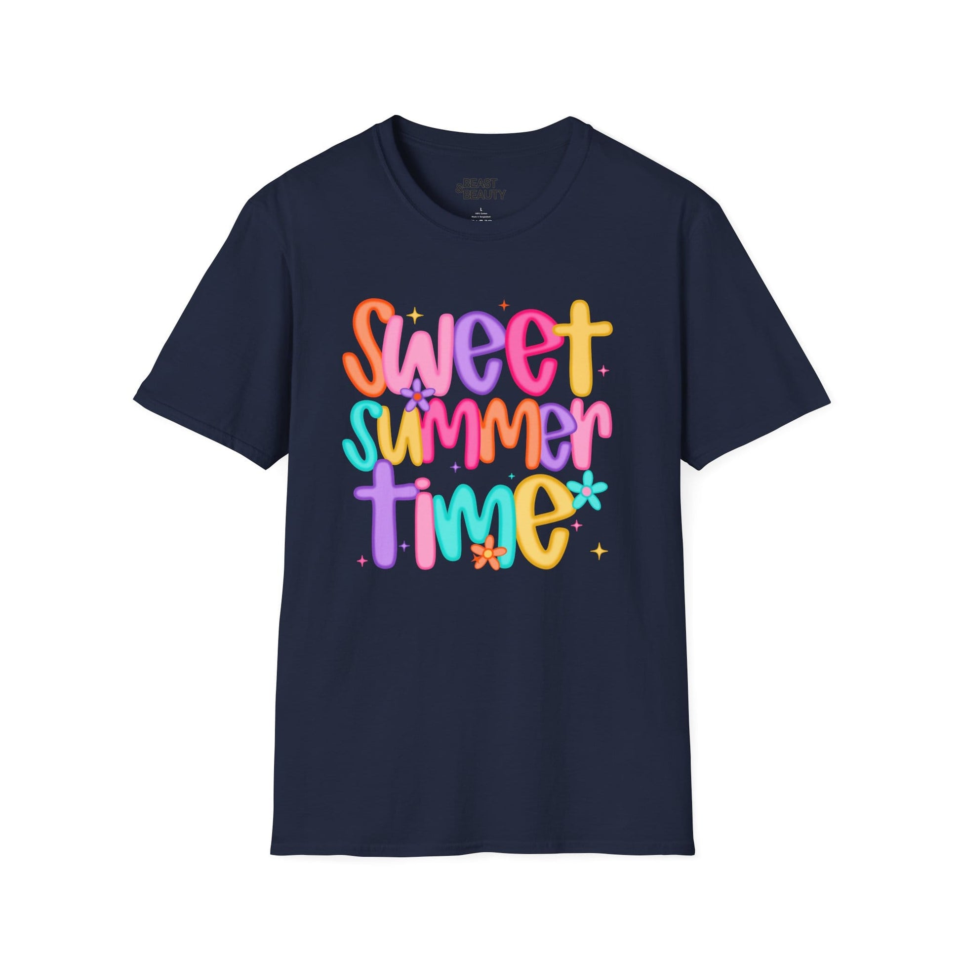 sweet summer time t-shirt navy t-shirt uk gift gift idea