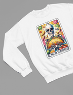 Taco Tuesday Skeleton Shirt | Funny Tarot Mexican Food T-Shirt or Sweatshirt Sweatshirt / small / White gift_idea unique_gift personalised_gift