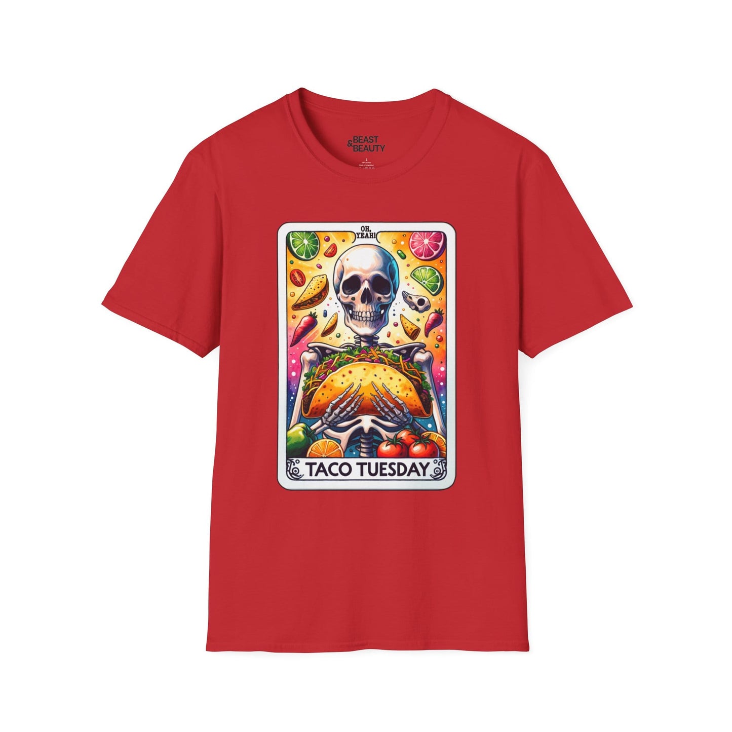 Taco Tuesday Tarot Graphic T-Shirt Red / S gift_idea unique_gift personalised_gift
