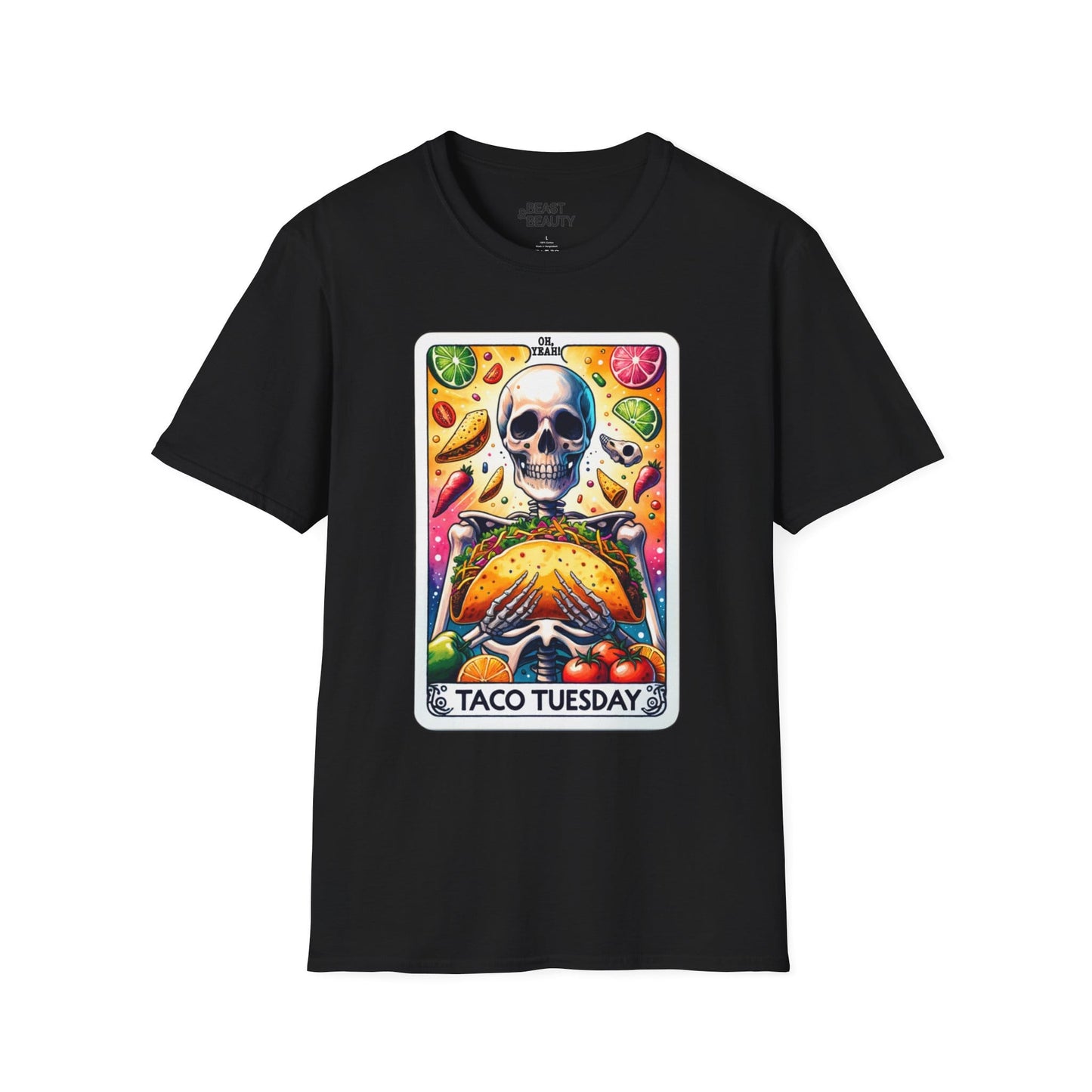 Taco Tuesday Tarot Graphic T-Shirt Black / S gift_idea unique_gift personalised_gift
