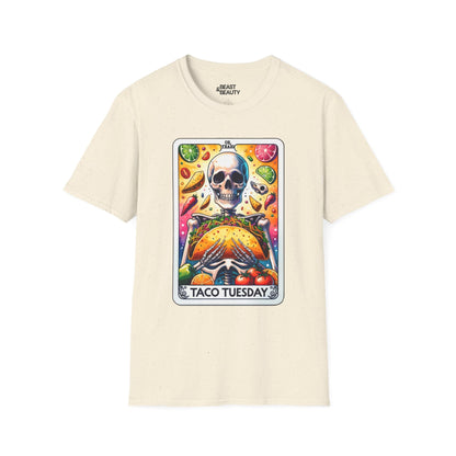Taco Tuesday Tarot Graphic T-Shirt Natural / M gift_idea unique_gift personalised_gift