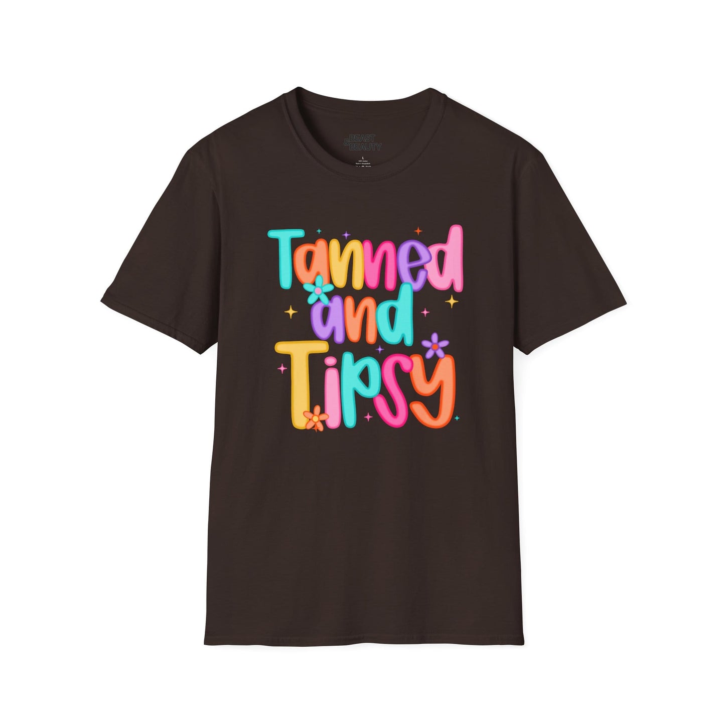 tanned and tipsy t-shirt dark chocolate t-shirt uk gift gift idea