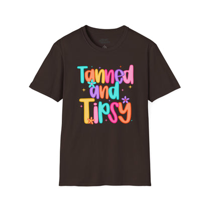 tanned and tipsy t-shirt dark chocolate t-shirt uk gift gift idea
