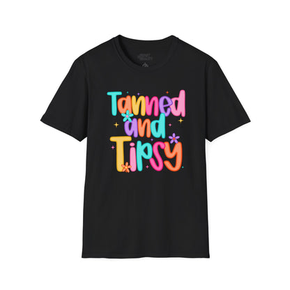 tanned and tipsy t-shirt black t-shirt uk gift gift idea