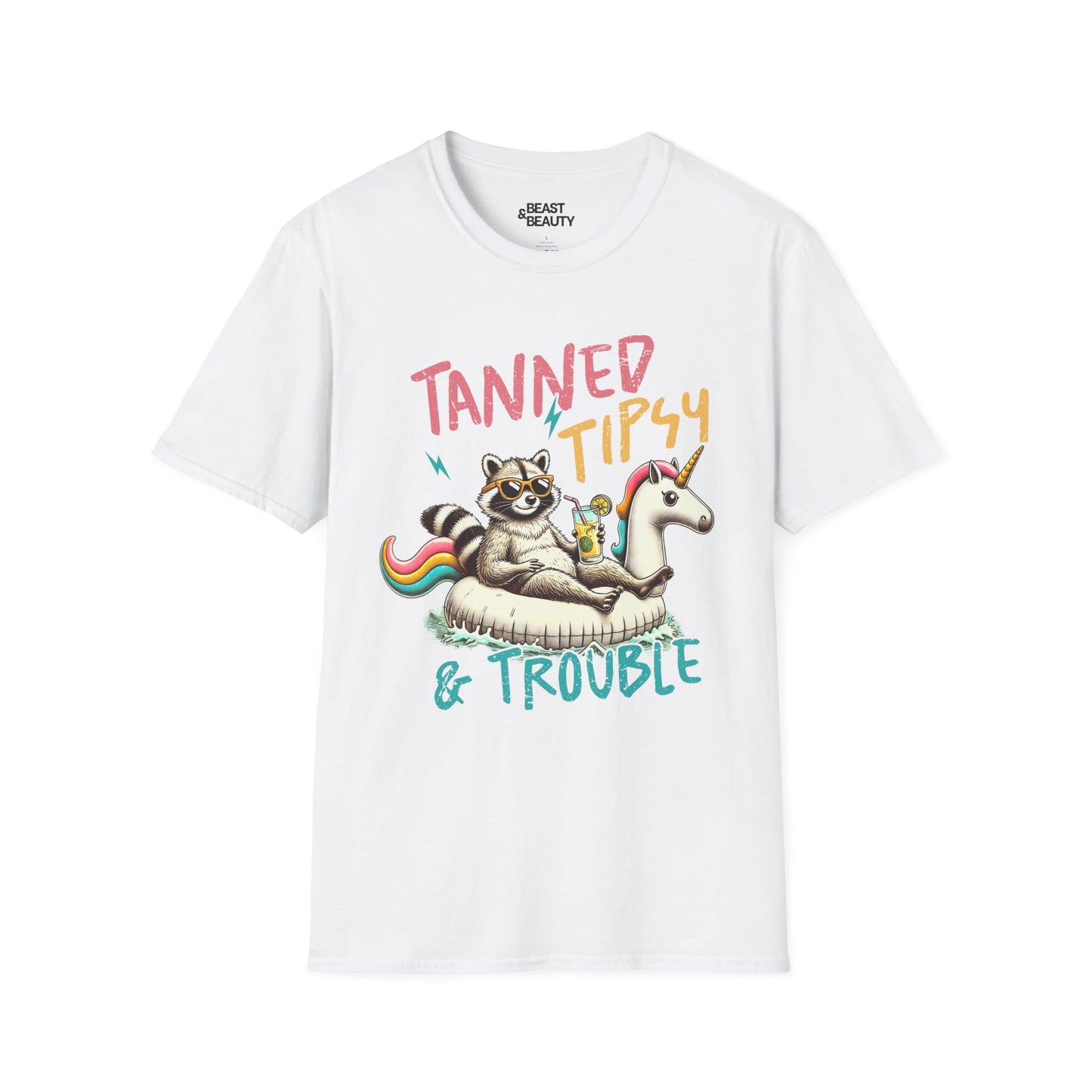 tanned tipsy & trouble t-shirt white t-shirt uk gift gift idea