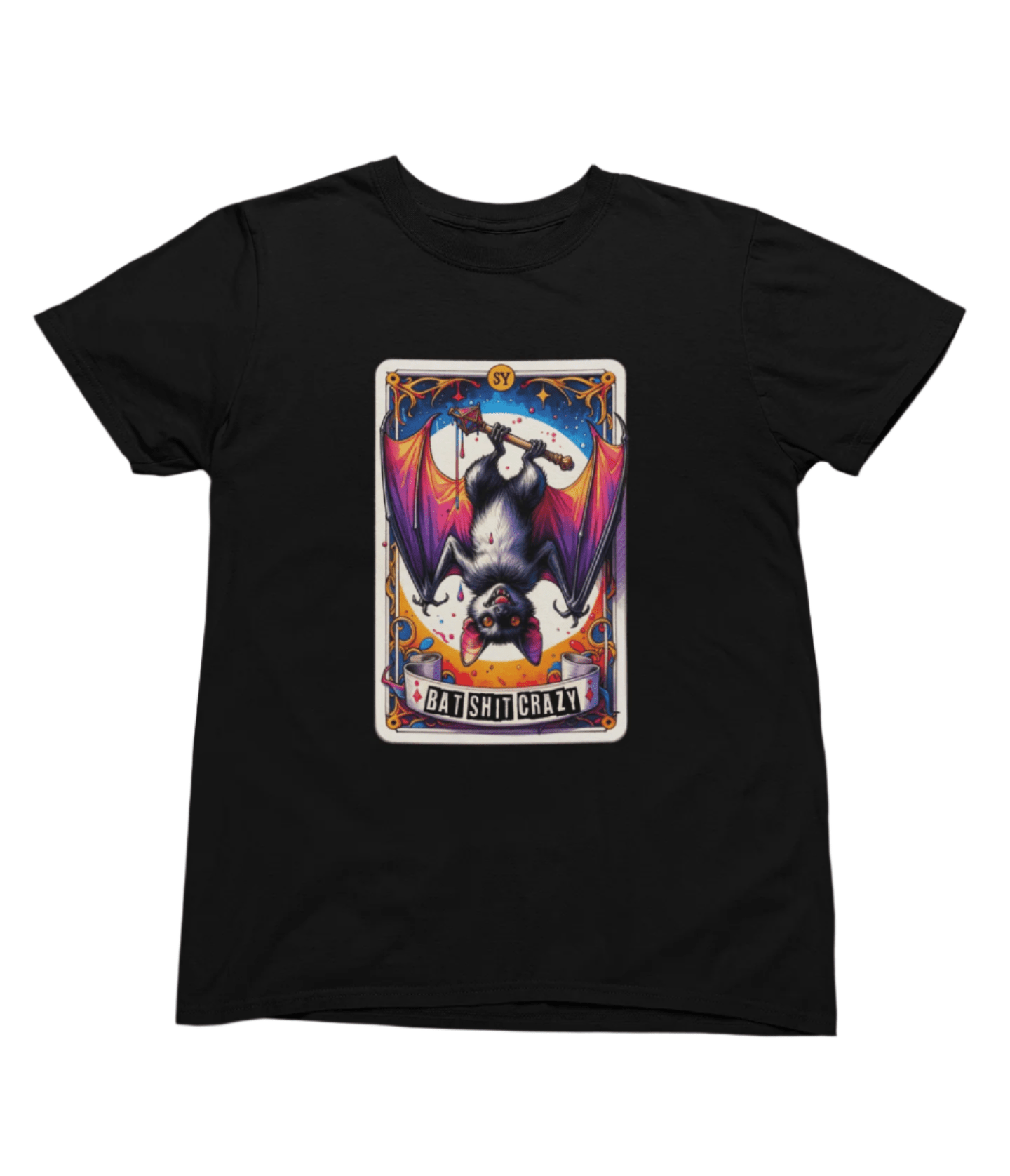 My Store Tarot Sweatshirt T-Shirt / small / Black Bat Shit Crazy Tarot T-Shirt & Sweatshirt | Funny Gothic Tarot Graphic