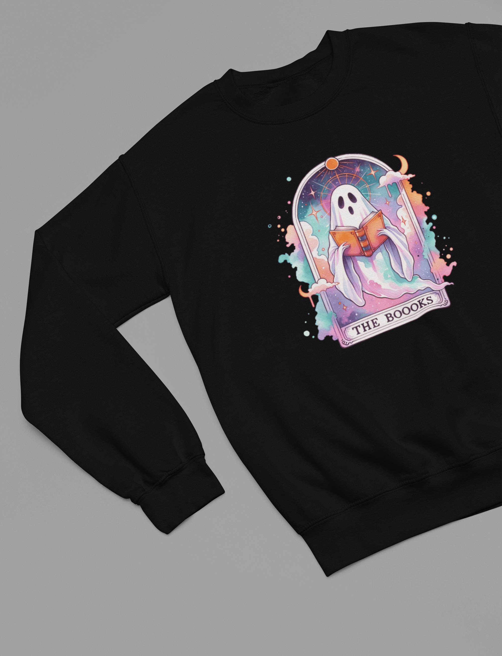 My Store Tarot Sweatshirt Sweatshirt / small / Black The Boooks Ghost Shirt | Funny Tarot Halloween T-Shirt or Sweatshirt