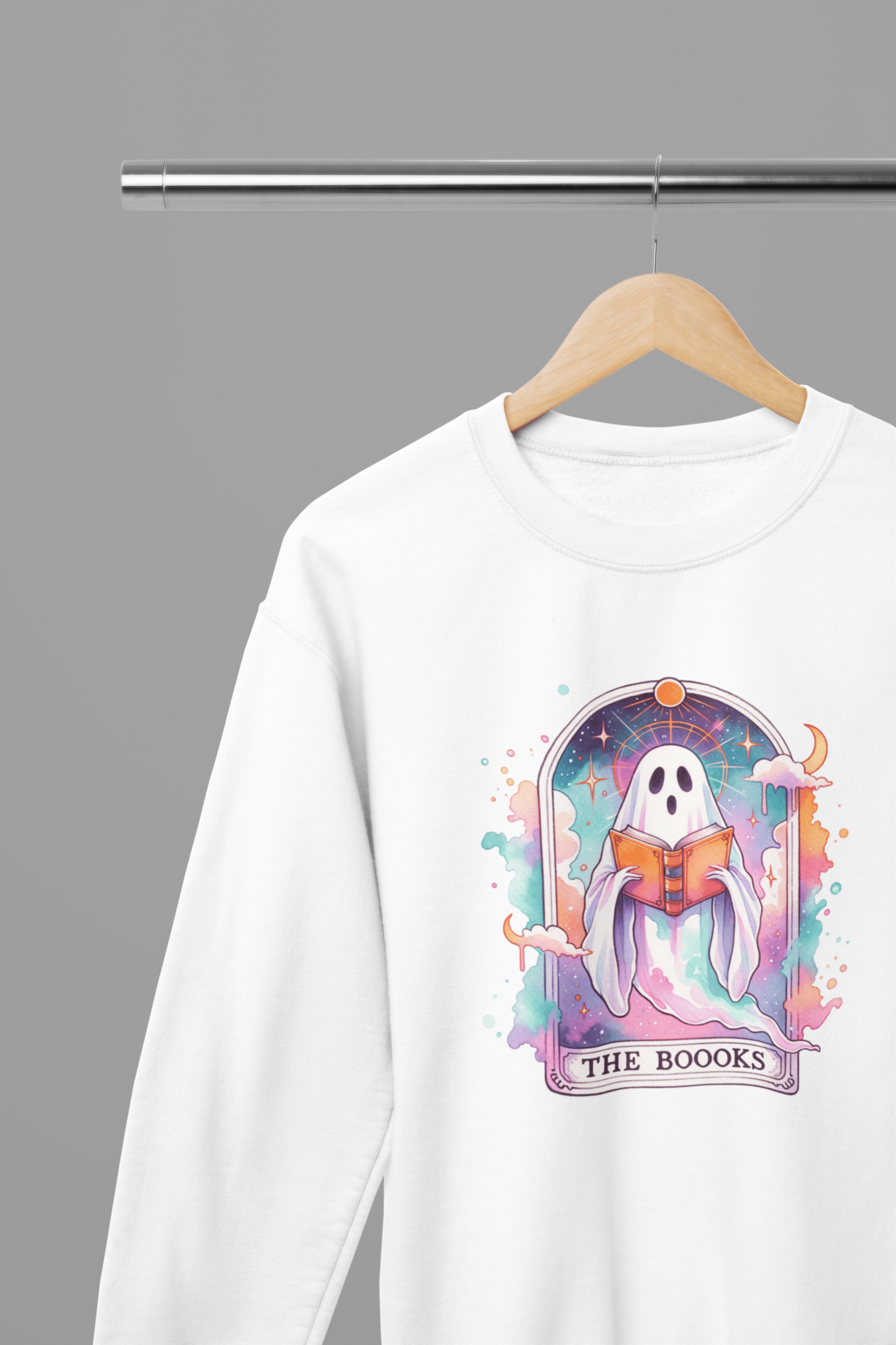 My Store Tarot Sweatshirt The Boooks Ghost Shirt | Funny Tarot Halloween T-Shirt or Sweatshirt