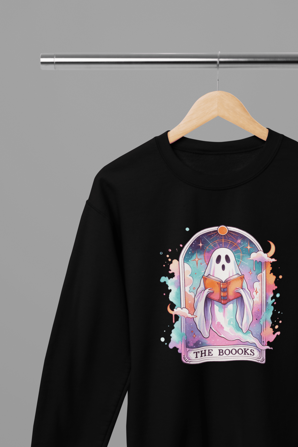 My Store Tarot Sweatshirt The Boooks Ghost Shirt | Funny Tarot Halloween T-Shirt or Sweatshirt