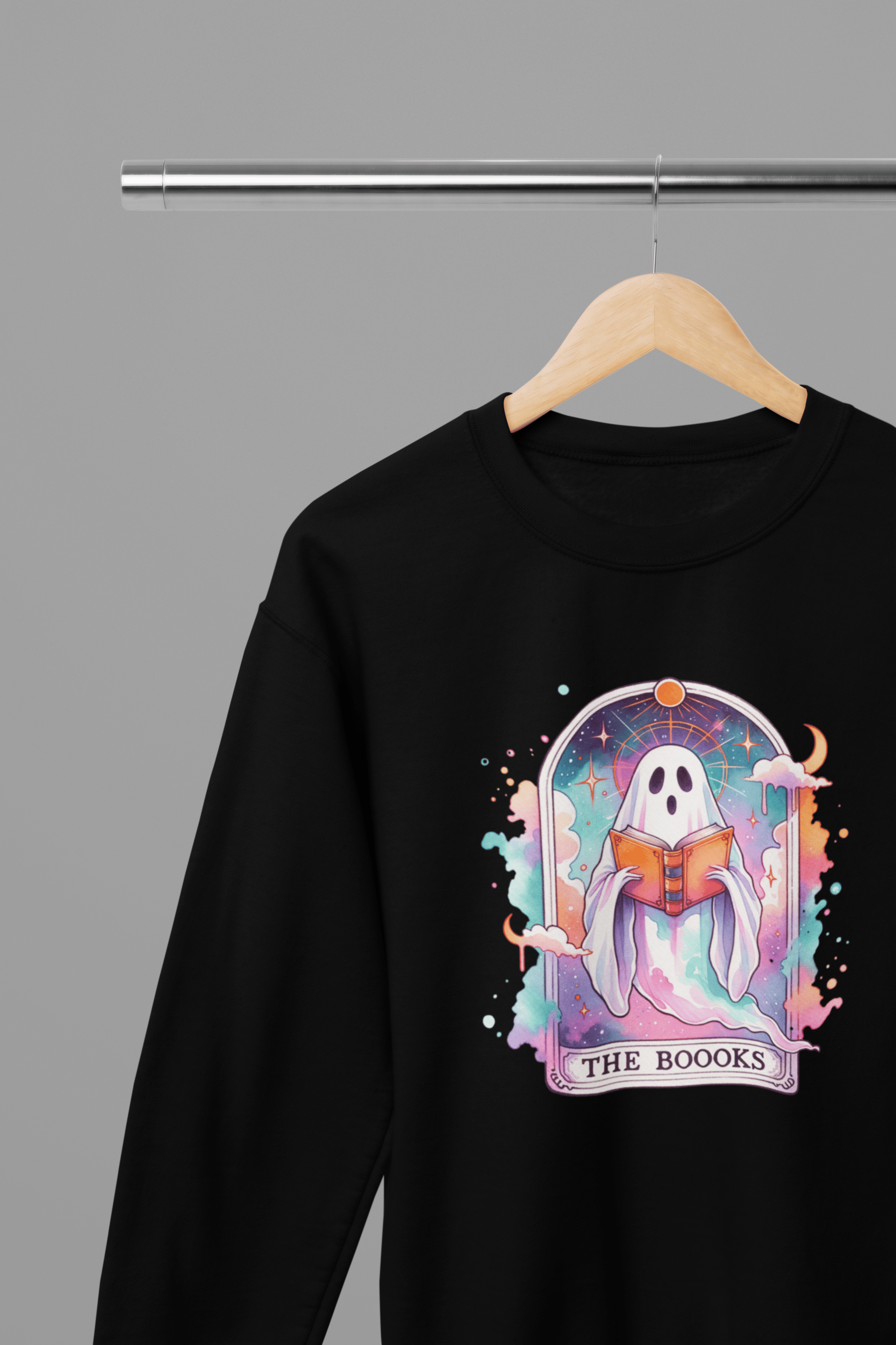 My Store Tarot Sweatshirt The Boooks Ghost Shirt | Funny Tarot Halloween T-Shirt or Sweatshirt