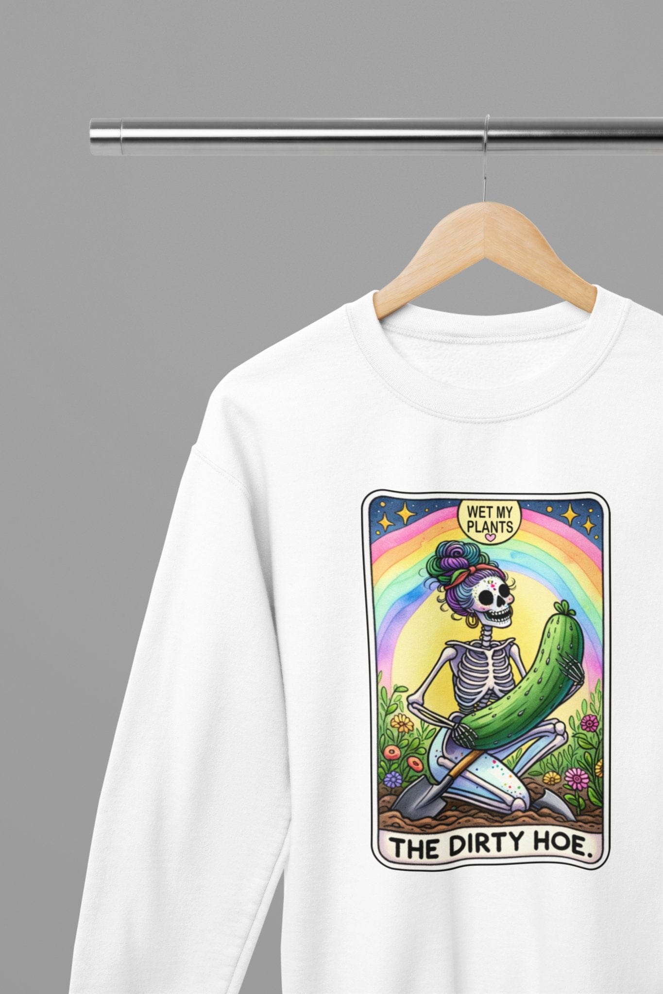 My Store Tarot Sweatshirt The Dirty Hoe Tarot T-Shirt & Sweatshirt | Funny Gardening Tarot Graphic
