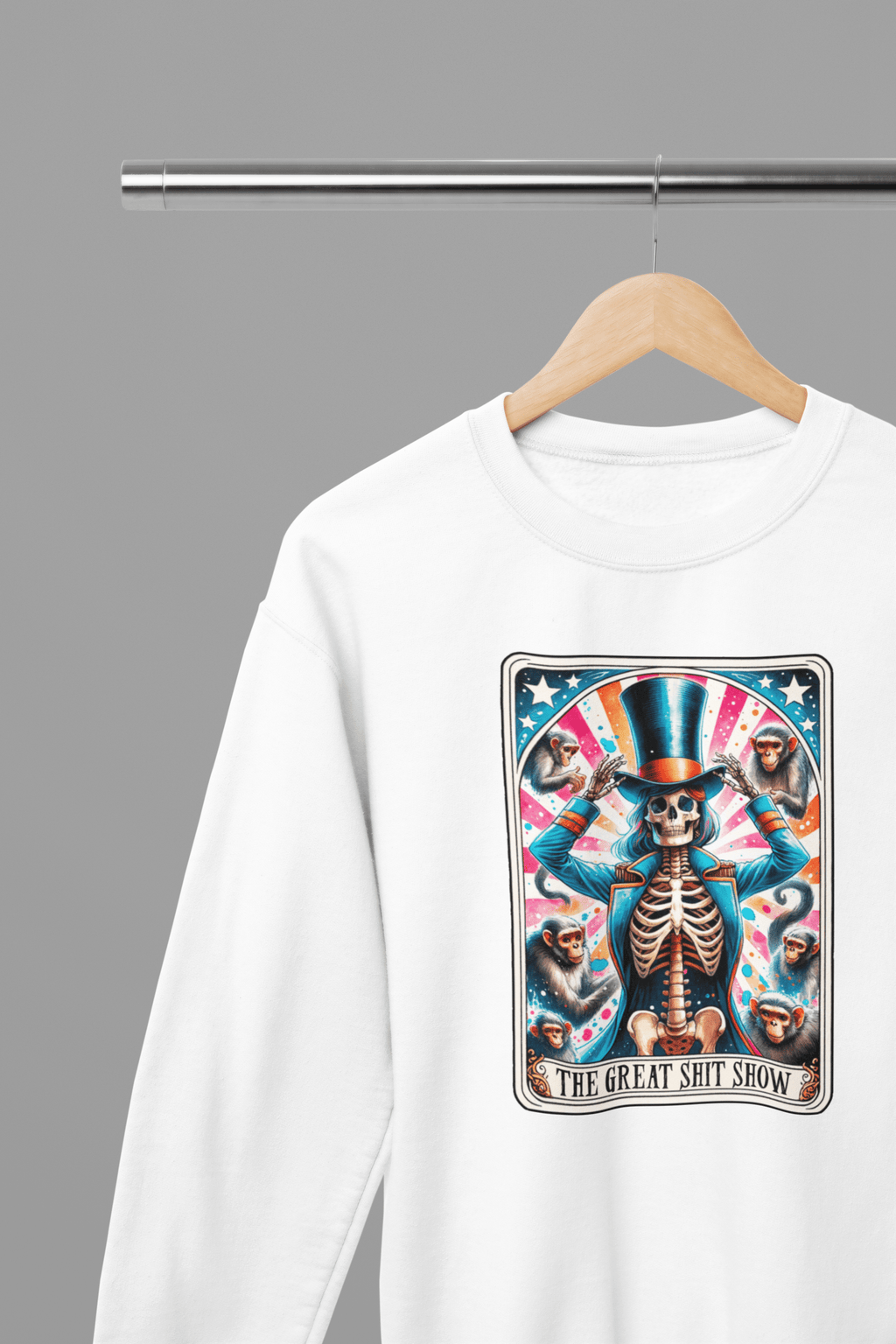 My Store Tarot Sweatshirt The Great Sh*t Show Shirt | Funny Skeleton Circus Tarot Tee or Sweatshirt