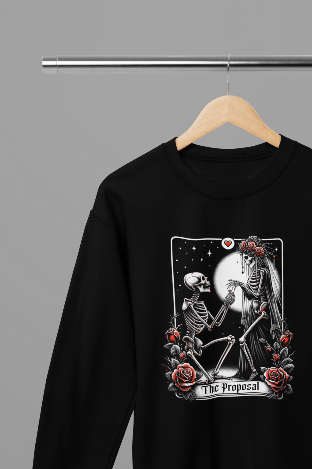 My Store Tarot Sweatshirt The Proposal Gothic Tarot Shirt | Skeleton Wedding Tee or Sweatshirt