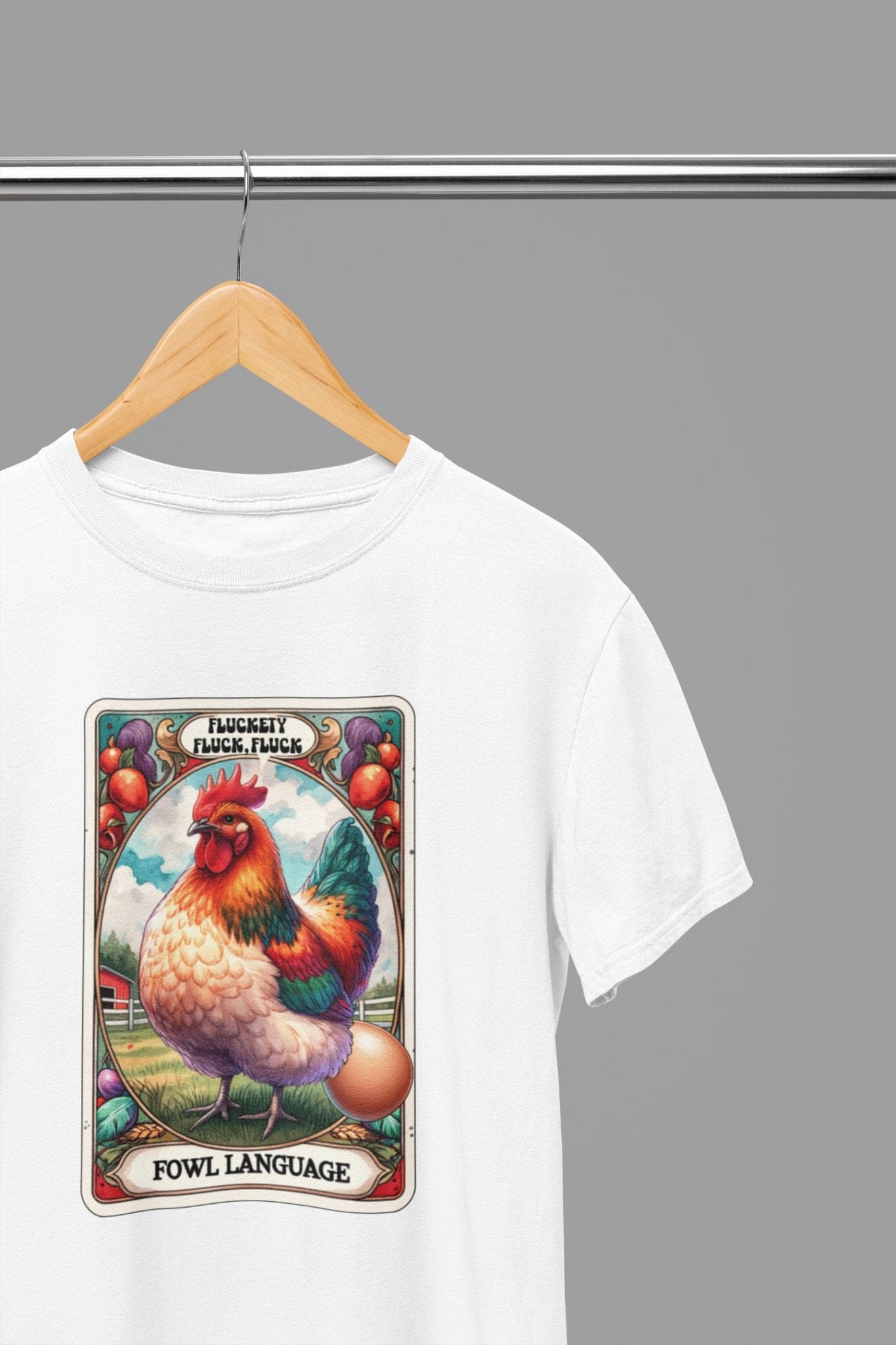My Store Tarot T-Shirt Fowl Language Tarot Shirt & Sweatshirt | Funny Rooster Chicken Graphic
