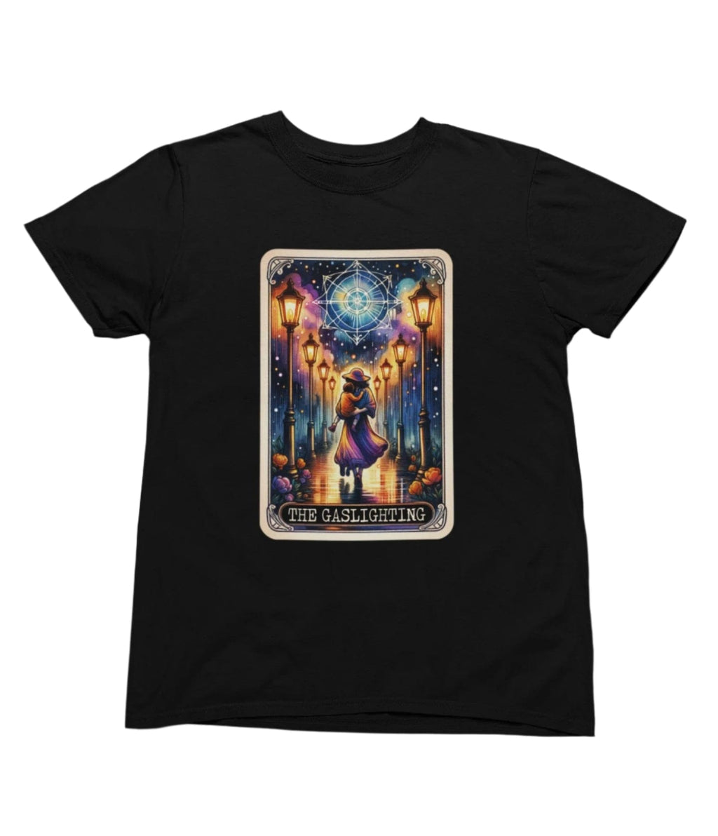 My Store Tarot T-Shirt T-Shirt / small / Black The Gaslighting Tarot Shirt & Sweatshirt | Moody Gothic Street Art