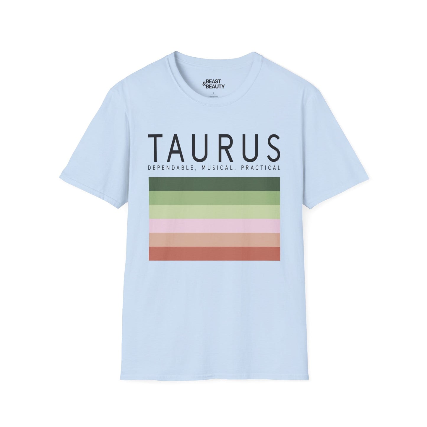 Taurus Zodiac Graphic T-Shirt Light Blue / S gift_idea unique_gift personalised_gift