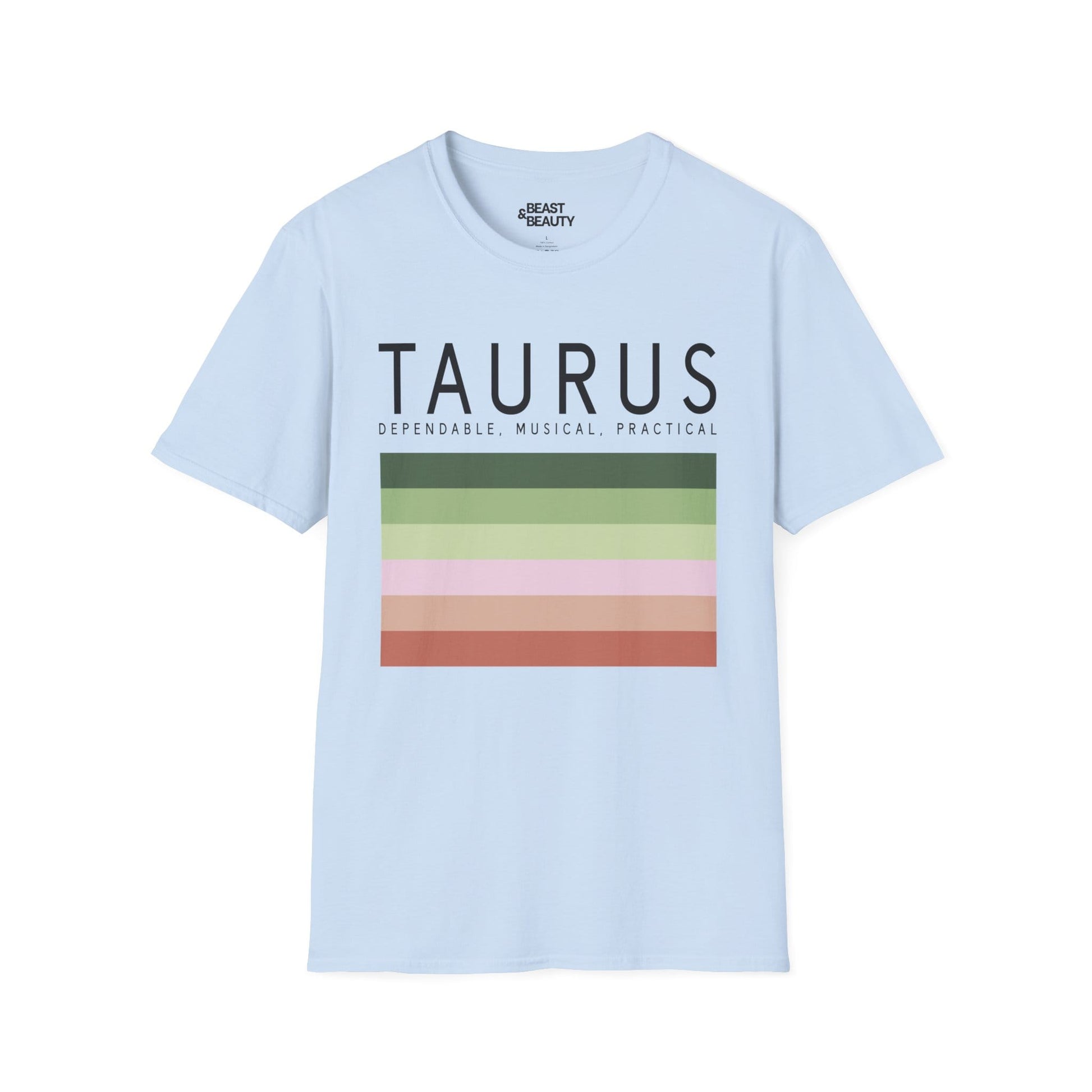 Taurus Zodiac Graphic T-Shirt Light Blue / S gift_idea unique_gift personalised_gift