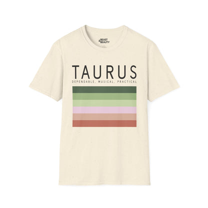 Taurus Zodiac Graphic T-Shirt Natural / M gift_idea unique_gift personalised_gift
