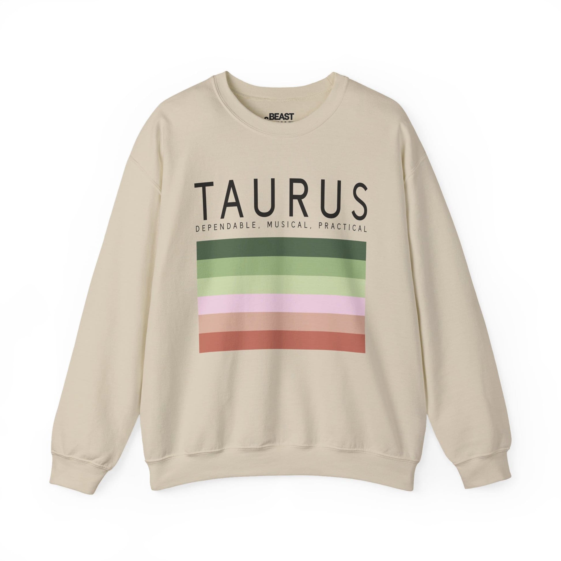 Taurus Zodiac Sign Adult Sweatshirt Sand / S gift_idea unique_gift personalised_gift