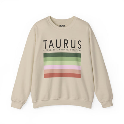 Taurus Zodiac Sign Adult Sweatshirt Sand / S gift_idea unique_gift personalised_gift
