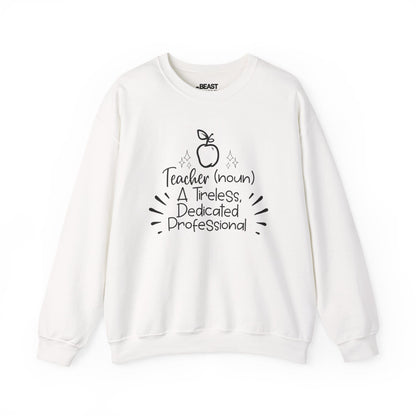 Teacher Definition Sweatshirt – Inspirational Teacher Crewneck White / S gift_idea unique_gift personalised_gift