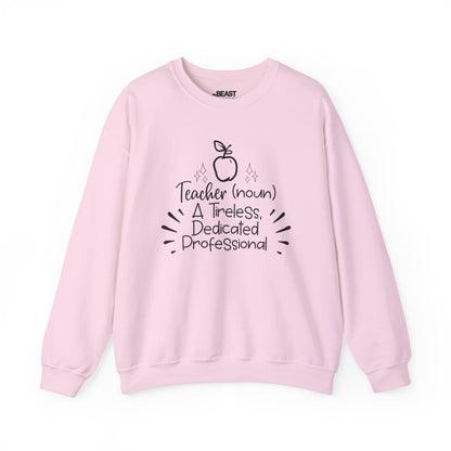 Teacher Definition Sweatshirt – Inspirational Teacher Crewneck Light Pink / S gift_idea unique_gift personalised_gift