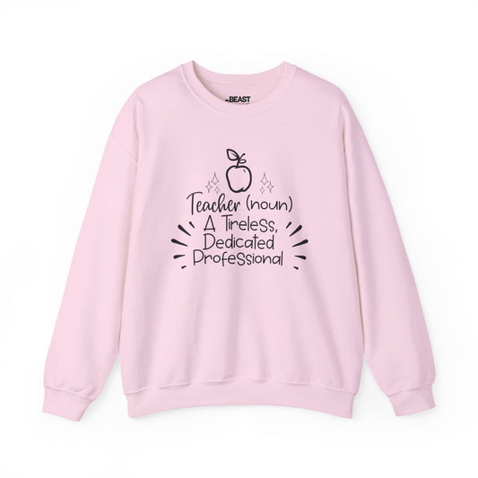 Teacher Definition Sweatshirt – Inspirational Teacher Crewneck Light Pink / S gift_idea unique_gift personalised_gift