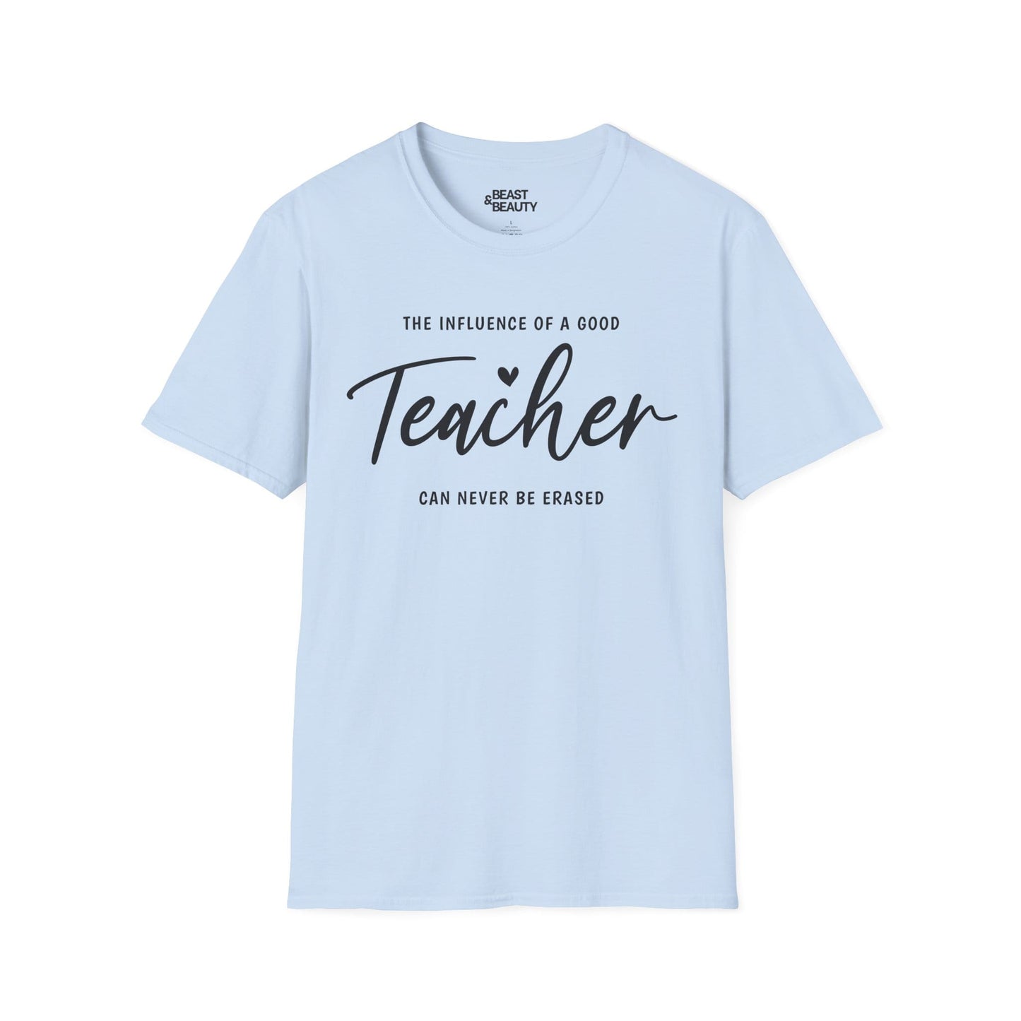Teacher Influence Inspirational T-Shirt Light Blue / S gift_idea unique_gift personalised_gift