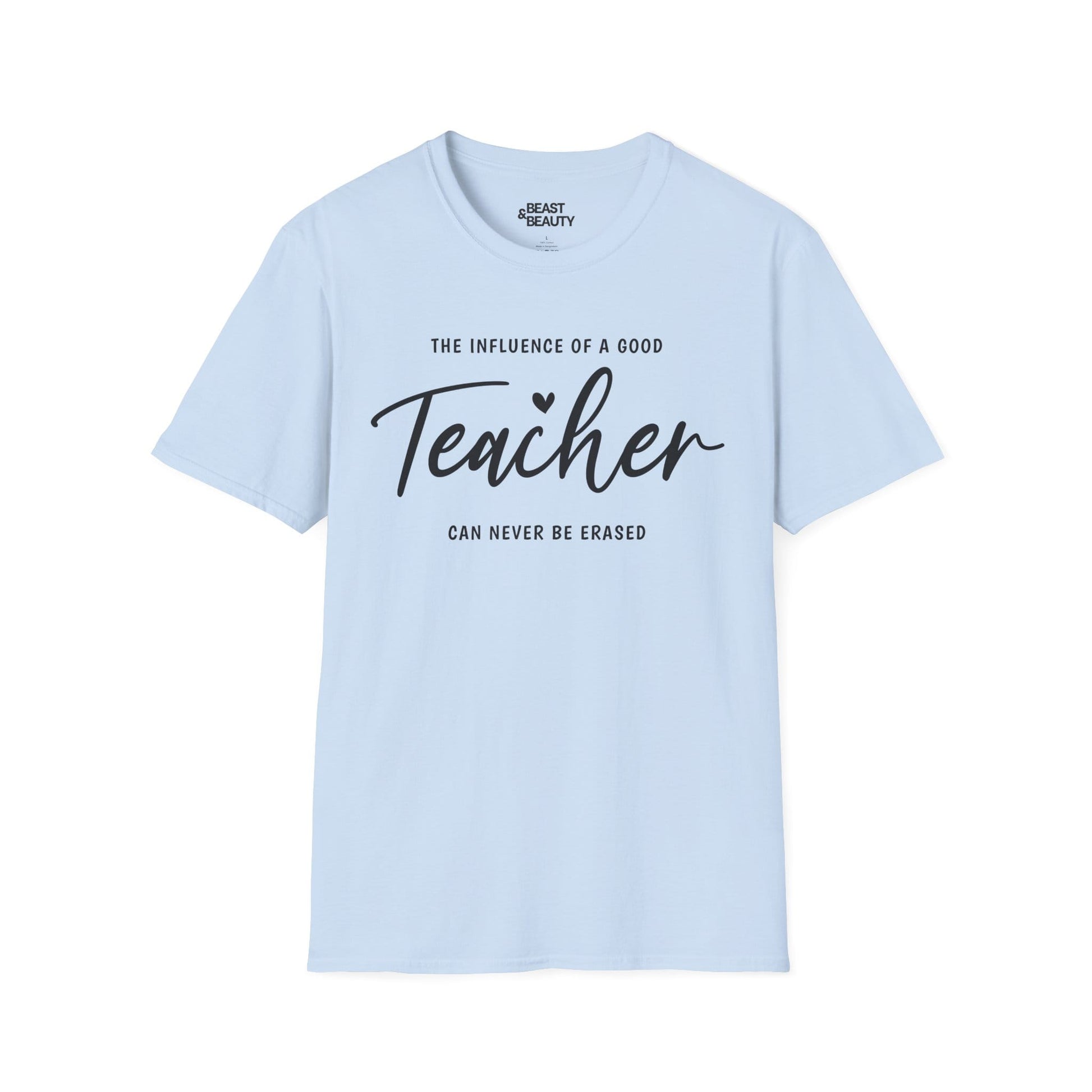 Teacher Influence Inspirational T-Shirt Light Blue / S gift_idea unique_gift personalised_gift