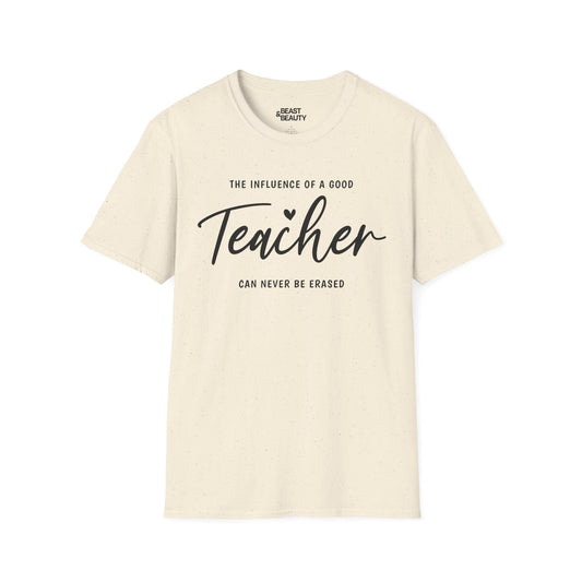 Teacher Influence Inspirational T-Shirt Natural / M gift_idea unique_gift personalised_gift