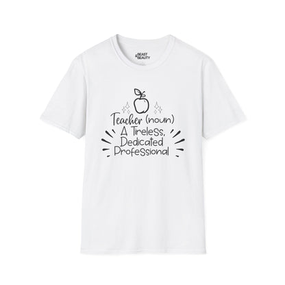Teacher Noun Dedicated Professional T-Shirt White / S gift_idea unique_gift personalised_gift