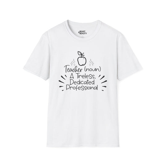 Teacher Noun Dedicated Professional T-Shirt White / S gift_idea unique_gift personalised_gift