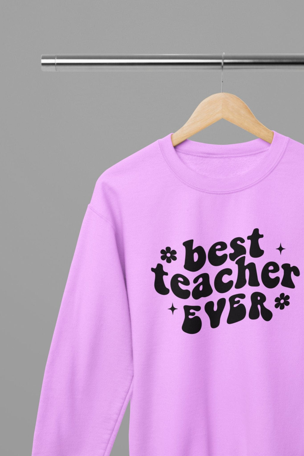 My Store Teacher Sweatshirt small / Pink Best Teacher Ever Bubble Sweatshirt